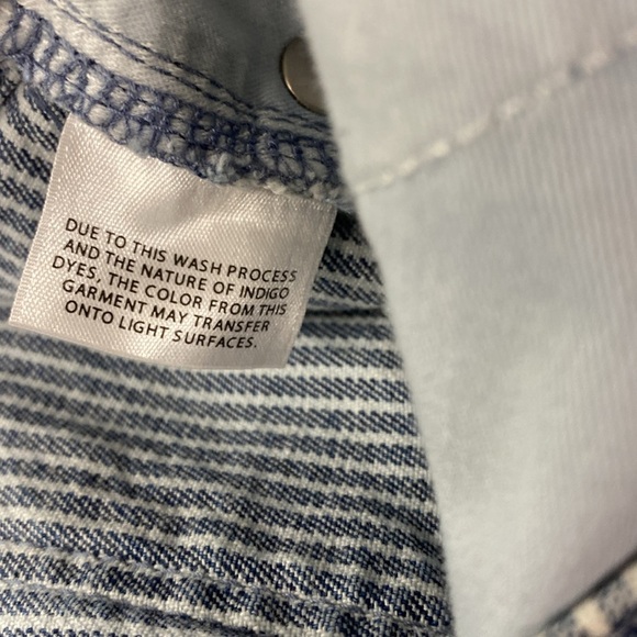 Madewell Blue and White Piper Stripe 9" Mid Rise Skinny Jeans NWT Size 31 - Picture 14 of 15